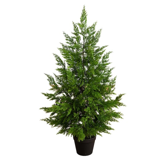 Nearly Natural 38" Unlit Artificial Real Touch Cypress Christmas Tree in Green | Michaels®